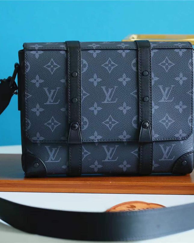 Louis Vuitton Trunk Messenger Bag M45727 - Black Leather Trim