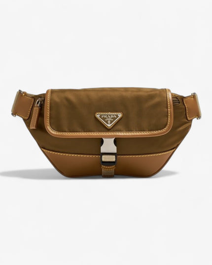 Prada Re-Nylon and Leather Belt Bag – Cognac Brown