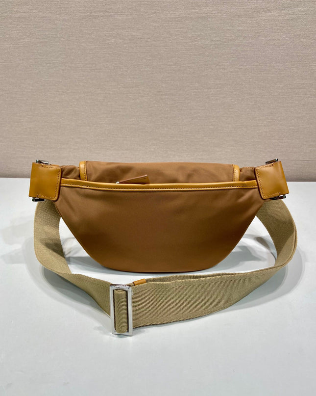 Prada Re-Nylon and Leather Belt Bag – Cognac Brown