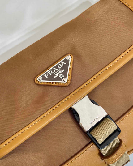 Prada Re-Nylon and Leather Belt Bag – Cognac Brown