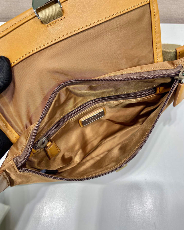 Prada Re-Nylon and Leather Belt Bag – Cognac Brown