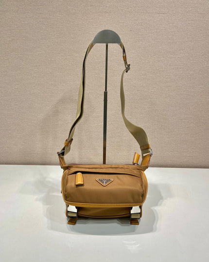 Prada Mini Messenger Bag Tan Technical Nylon