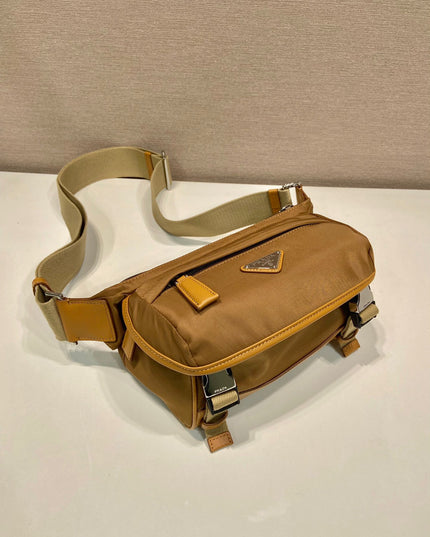 Prada Mini Messenger Bag Tan Technical Nylon