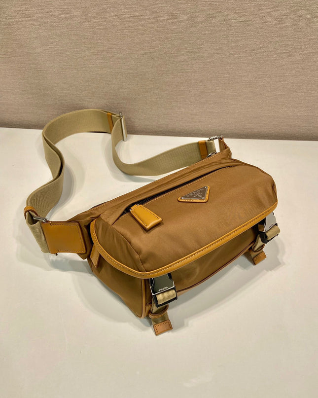 Prada Mini Messenger Bag Tan Technical Nylon