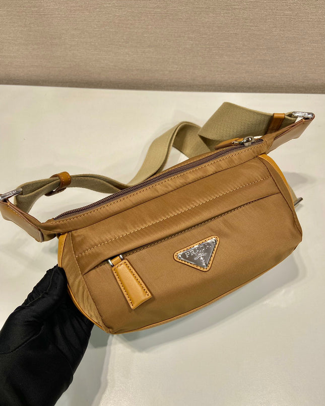 Prada Mini Messenger Bag Tan Technical Nylon