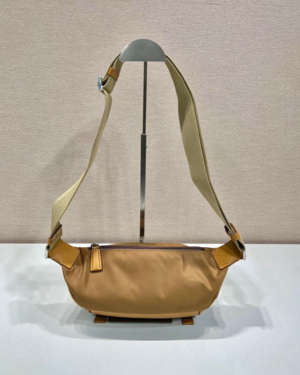 Prada Mini Messenger Bag Tan Technical Nylon