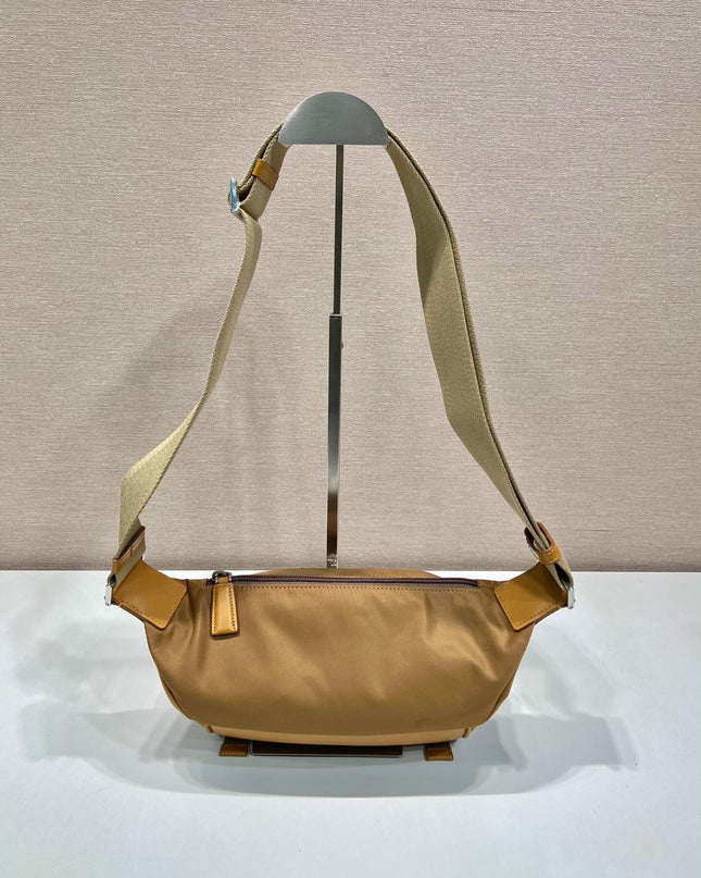 Prada Mini Messenger Bag Tan Technical Nylon