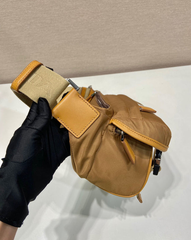Prada Mini Messenger Bag Tan Technical Nylon