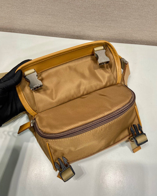 Prada Mini Messenger Bag Tan Technical Nylon
