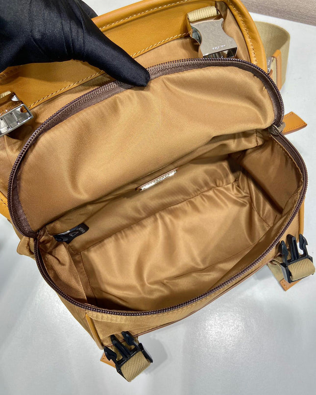 Prada Mini Messenger Bag Tan Technical Nylon