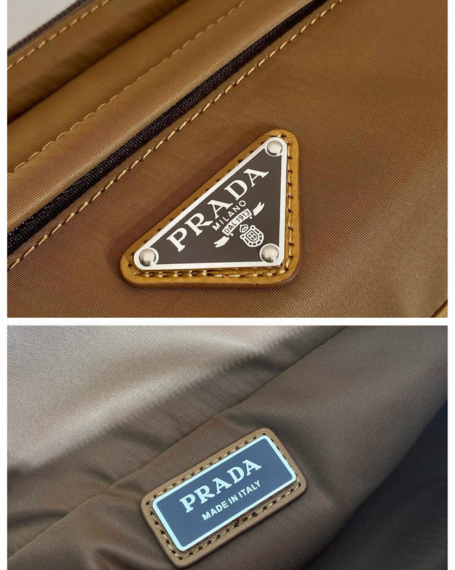 Prada Mini Messenger Bag Tan Technical Nylon