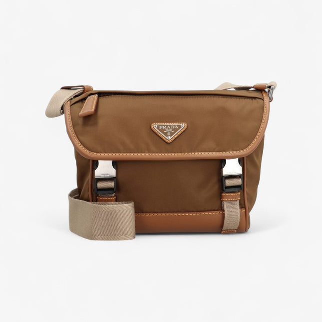 Prada Mini Messenger Bag Tan Technical Nylon
