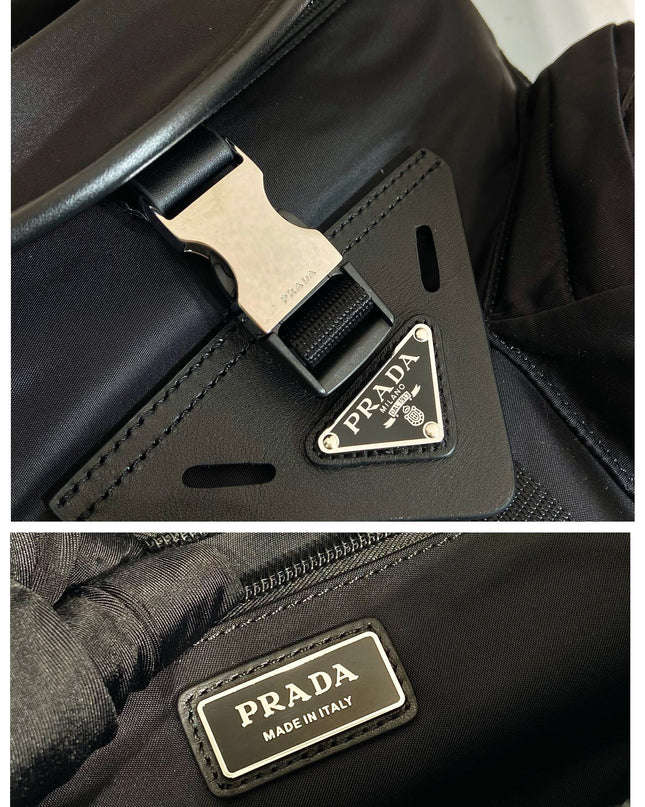 Prada Nylon Messenger Bag – Black