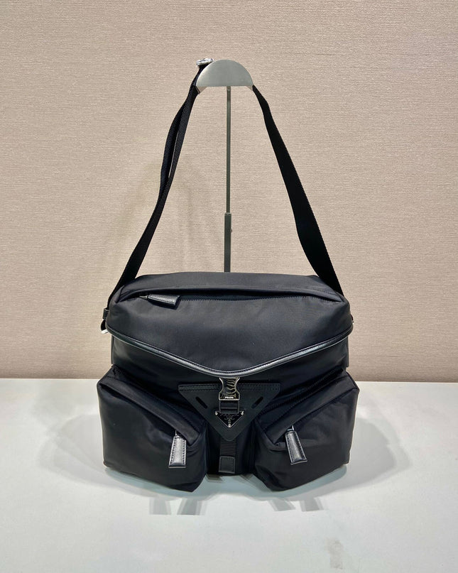 Prada Nylon Messenger Bag – Black