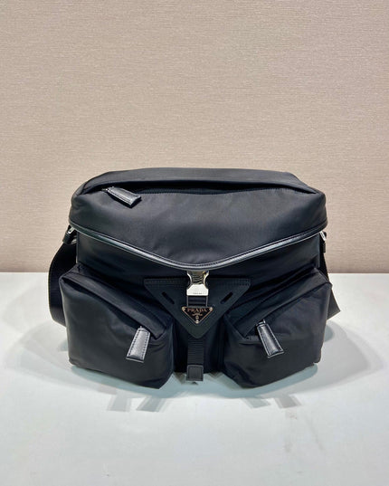 Prada Nylon Messenger Bag – Black