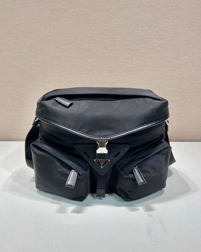 Prada Nylon Messenger Bag – Black