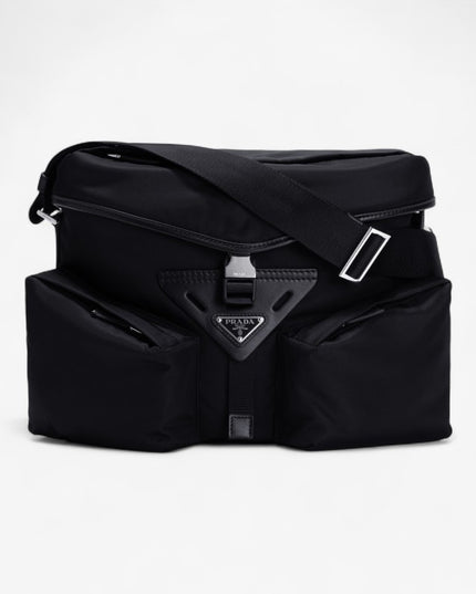 Prada Nylon Messenger Bag – Black