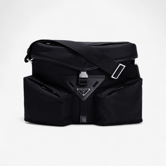 Prada Nylon Messenger Bag – Black