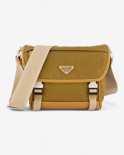 Prada Small Messenger Bag 2VD066 - Durable Brown Nylon