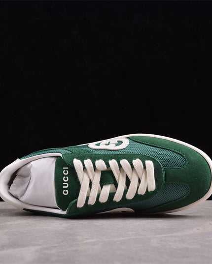 Gucci Men's Suede Sneaker Inspired by Italian Summer with Interlocking Double