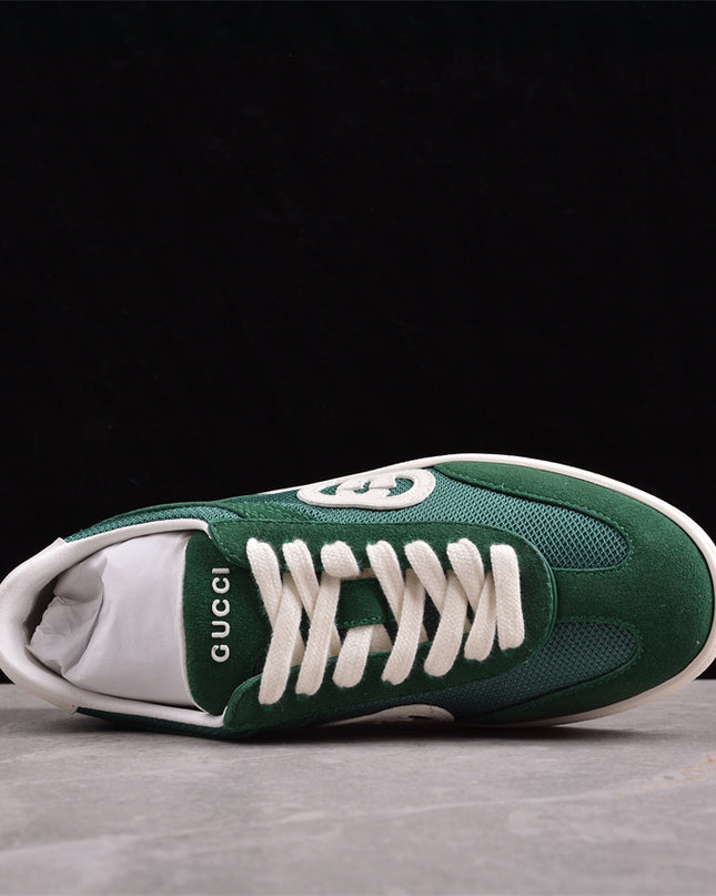 Gucci Men's Suede Sneaker Inspired by Italian Summer with Interlocking Double