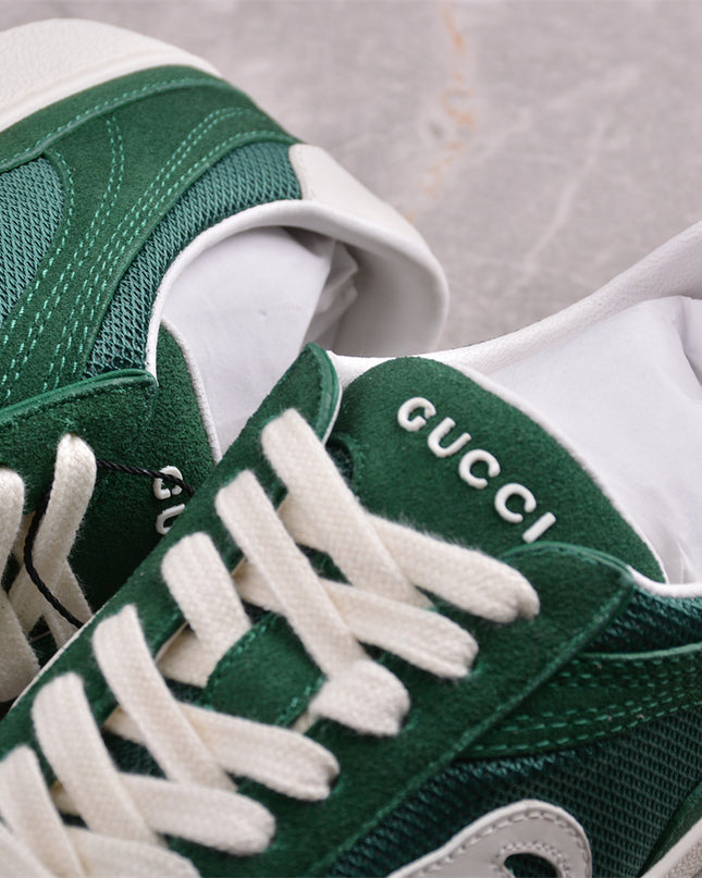 Gucci Men's Suede Sneaker Inspired by Italian Summer with Interlocking Double