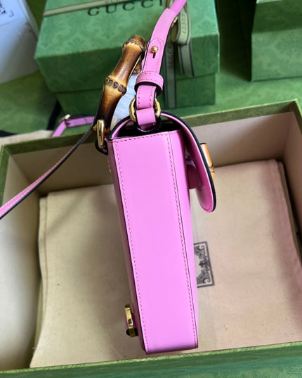 Gucci Bamboo Mini Handbag Pink 702106