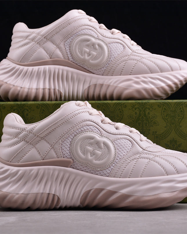 Gucci Ripple Sneakers with Logo & Triple-Color Wave Sole