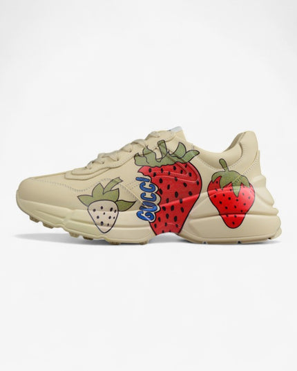 Gucci Rhyton Strawberry Print Sneakers