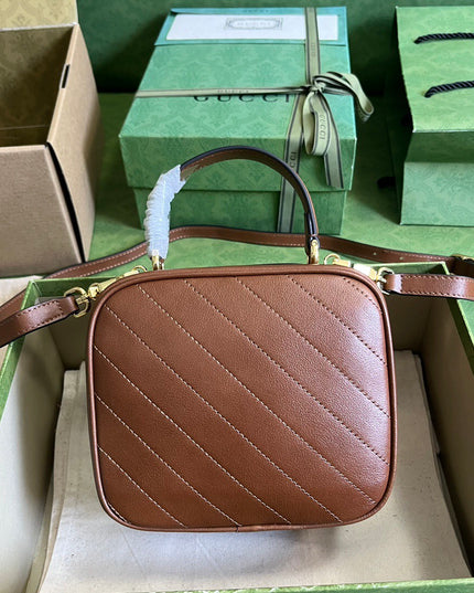 Gucci Blondie Top Handle Bag – Brown Leather 744434