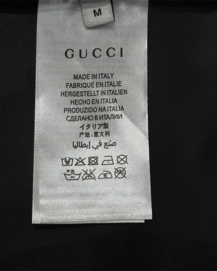 Gucci Silver Metallic Crinkle Leather Bomber Jacket