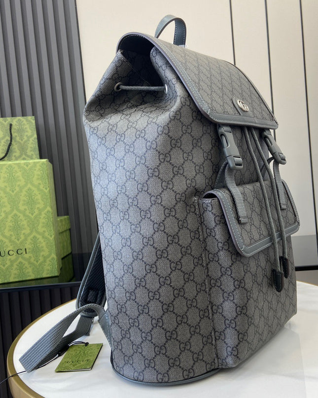 Ophidia Large Gg Backpack 792104 Grey