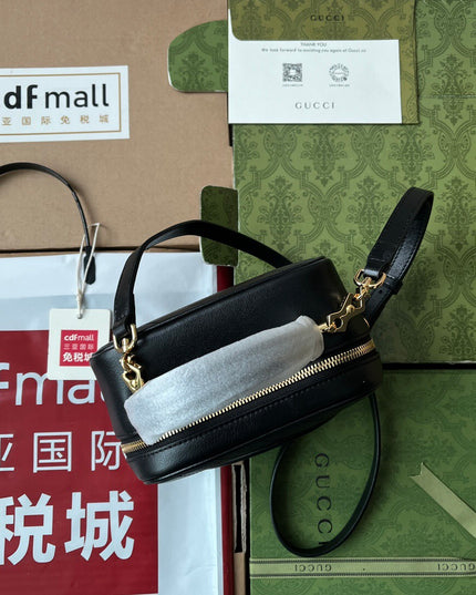 Gucci Blondie Top Handle Bag – Black Leather 744434
