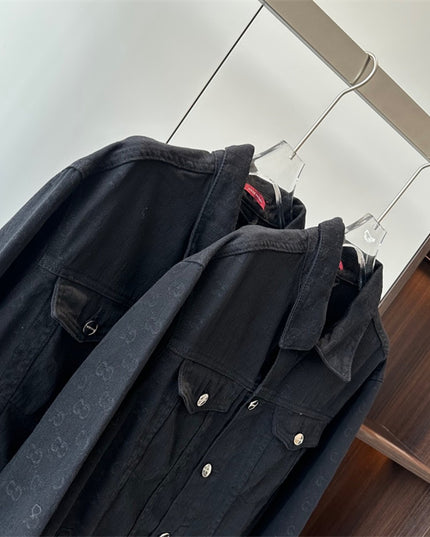 Gucci Black Denim Monogram Jacket (Unisex)