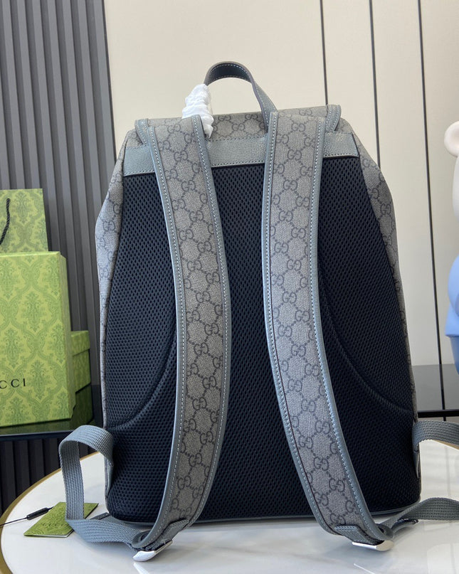 Ophidia Large Gg Backpack 792104 Grey
