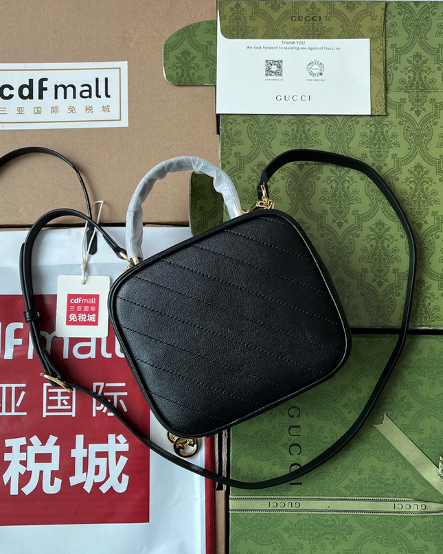 Gucci Blondie Top Handle Bag – Black Leather 744434