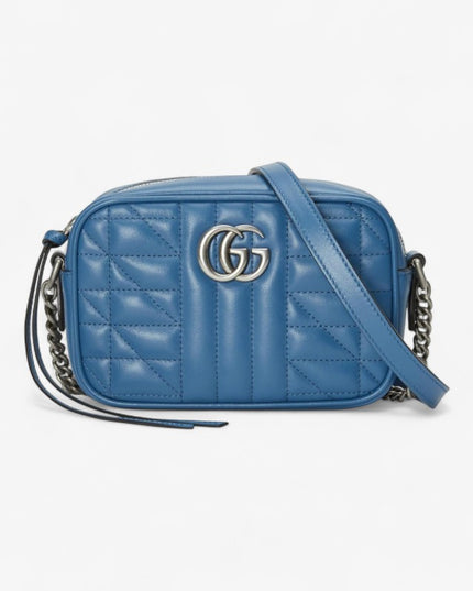 Gucci Marmont Matelasse Shoulder 447632 - Blue