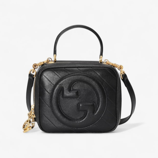 Gucci Blondie Top Handle Bag – Black Leather 744434
