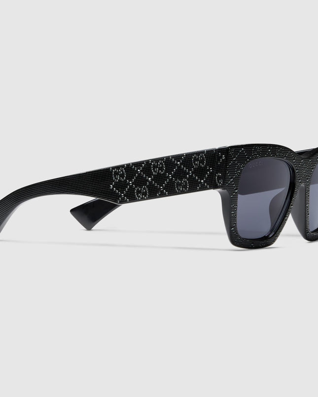 Gucci Rectangular Sunglasses with Crystal GG Motif – GG1835S