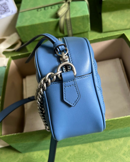 Gucci Marmont Matelasse Shoulder 447632 - Blue