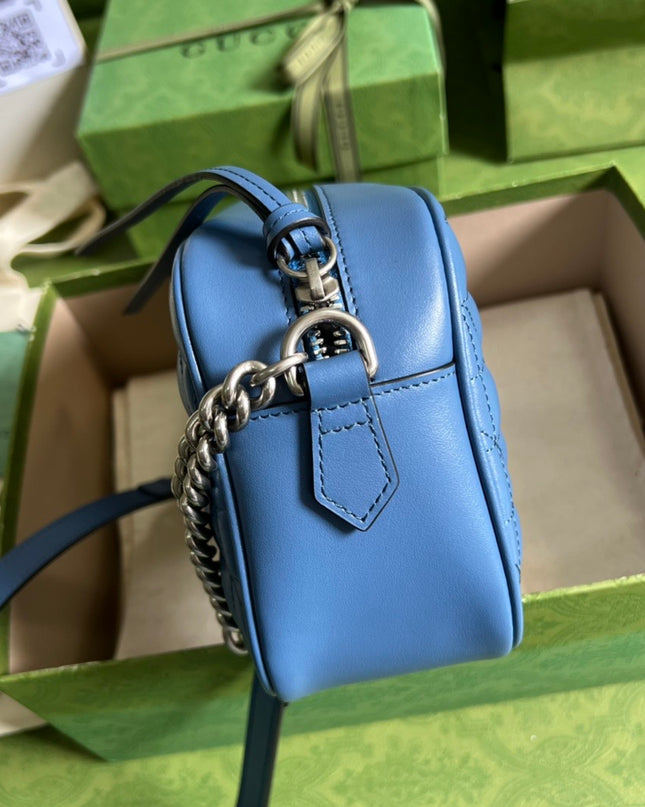 Gucci Marmont Matelasse Shoulder 447632 - Blue