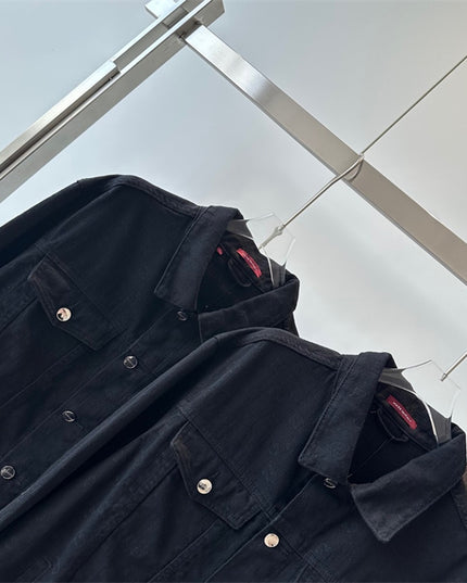Gucci Black Denim Monogram Jacket (Unisex)