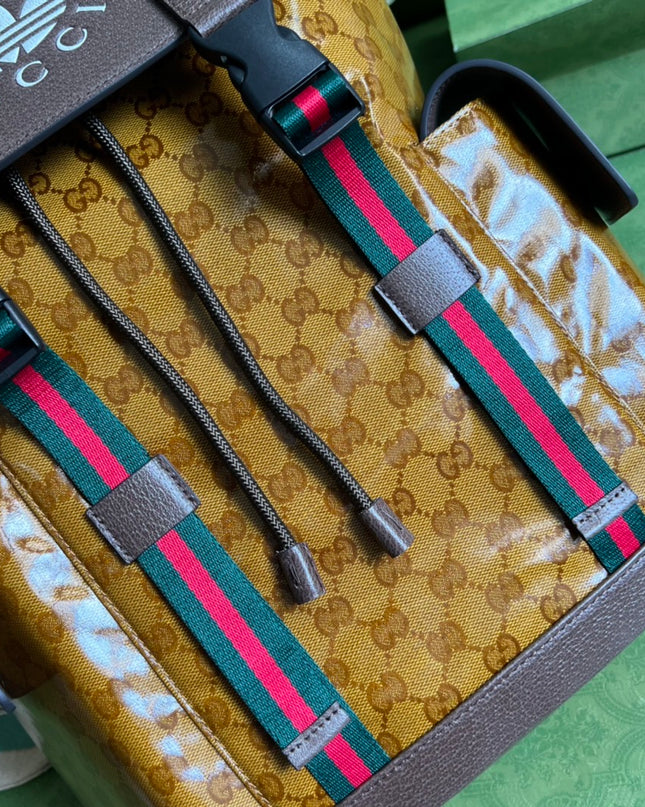 Adidas x Gucci Backpack – Monogram Beige Brown 495563